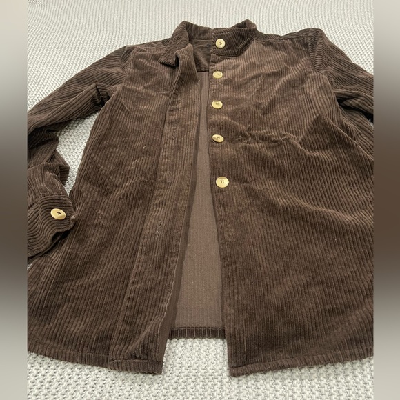 LIKE NEW Brown Corduroy Button Up Top/Jacket - Picture 3 of 3